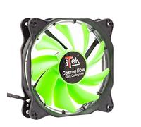 ITEK Ventola per case Cosmo Flow -12cm, LED Verde Circolare, 3+4pin,silenziosa
