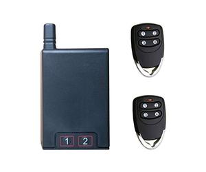 Itelecomandi - Kit accendi luci con telecomando, ricevitore di luci con 2 canali dall'esterno, 220 V, illuminazione del giardino con timer di accensione e spegnimento