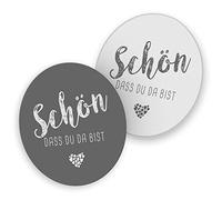 itenga 50 sottobicchieri da birra "Schön dass du da bist", colore: grigio