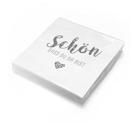 itenga Tovaglioli Schön dass du da sind 30 x 30 cm, a 3 strati, 20 pezzi, per comunione, cresima, matrimonio, battesimo e altre celebrazioni (bianco)