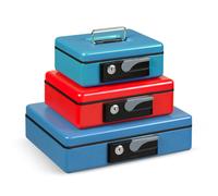 ITERNET - 3413BL - Cassetta portavalori Deluxe - 19,7 x 15,4 x 8 cm - blu - Iternet - 80613 - Conf. da 1 Pz. - 3413BL