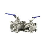 ITFOWIYD 1/2"" 3/4"" 1"" 1-1/4"" 1-1/2"" 2"" Valvola a Sfera in Acciaio Inossidabile 304 in Tre Pezzi Valvola di commutazione dell'Acqua con Filettatura Interna in Tre Pezzi