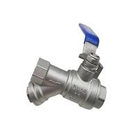 ITFOWIYD 1/2" 3/4" 1" Female Inline Y Mesh Strainer Threads Filter 304 Stainless Steel Filter Water Pipe Valve with The Handle(0.75 inch)