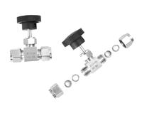 ITFOWIYD 304 Stainless Steel Card Sets of Stop Valve Needle Valve Flow Control Valve regulating Valve φ3mm-φ16mm Ball Valve(10mm X 10mm)
