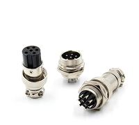 ITFOWIYD 5 Set GX12 2/3/4/5/6/7 Pin Maschio Femmina 12 mm Presa Circolare for Aviazione Spina Filo Pannello connettore Metallo M12 connettore Aviazione 10 Pezzi trasformatore di Potenza(4P)