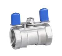 ITFOWIYD Butterfly Handle 1/4'' - 1''Female Thread 304/316 Stainless Steel Ball Valves Threaded One Piece Ball Valve DN8 10 15 20 25(1I2 SS316)