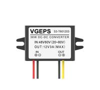 ITFOWIYD Convertitore regolatore di Alimentazione CC da 48 V a 60 V a 12 V Modulo di Alimentazione a Tensione variabile CC for Veicolo da 20-72 V a 12 V(48V 60V to 12V 3A)