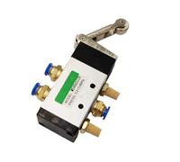ITFOWIYD MV-09 Leva a Rullo 2 Posizioni Rotella di Scorrimento a 5 Vie Valvola Meccanica MV522R Ingresso Aria 1/4" Scarico 1/8"(PC 4mm Fittings)