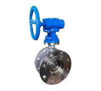 ITFOWIYD Valvola a Farfalla flangiata PN16 in Acciaio Inossidabile SS304 con Tenuta Acciaio-Acciaio(DN50)