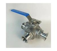 ITFOWIYD Valvola a Sfera a Tre Vie for Vuoto KF50 Valvola a Sfera Manuale Tipo T/L Direzione del Flusso(T-KF50)