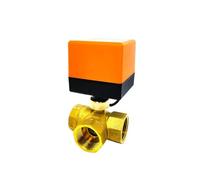 ITFOWIYD Valvola a Sfera elettrica in Ottone da 1/2"" 1-1/2"" 1"" 2"" Valvola di commutazione a Tre Vie for Aria condizionata, Riscaldamento a Pavimento, Torre dell'Acqua 220V(24vdc,34)