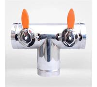 ITFOWIYD Valvola di Regolazione dell'Aria in Acciaio Inossidabile a 3 Vie for Tubo di Ventilazione, valvola del Condotto dell'Aria OD51mm-150mm(63mm)