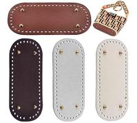 Itian 4 Pezzi Fondi per Borse,Base Borsa,con Fori Cuoio Fondo per Borse Uncinetto,Basi Borse, Fondo Uncinetto Artigianale Borsa in Pelle per Realizzazione Accessori Borse Fai da