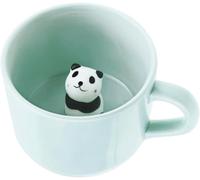 Itian Tazze in ceramica, tazza di gatto carino Panda, tazza di caffè in ceramica con coperchio, tazze di animali 3D, tè latte, tazza novità per matrimoni, compleanni, Natale, regali per bambini, 230
