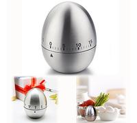 Itian Timer Meccanico a Forma di Uovo, Timer in Acciaio Inox con Il Cronometro, Utensile da Cucina Contaminuti