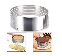 Itian Torta dell'Acciaio Inossidabile Regolabile Anello Taglierina(7.8 Pollice)