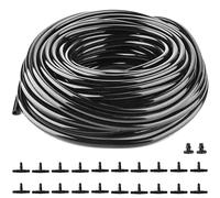 Itian Tubi Irrigazione a Goccia,Kit irrigazione giardino,30M PVC Drip tubicino,Tubo Flessibile per Irrigazione a Goccia Tubo Flessibile per Irrigazione da Giardino in Serra