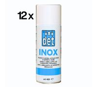 Itidet Inox Spray 400ml x 12pz, Pulisce Lucida Superfici Acciaio Inox Alluminio