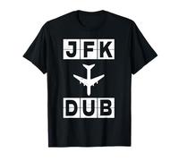 Itinerario di Volo da JFK a Dub Codici New York Dublin Maglietta