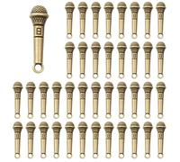 Itkcozcg 100 ciondoli a forma di microfono, accessori unici alla moda per la creazione di gioielli unici e accessori artigianali
