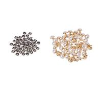 Itkcozcg 100 perle finte con rivetti borchie, in pelle, per borse, scarpe, vestiti
