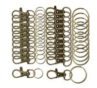 Itkcozcg 60 ganci a moschettone e anelli per gioielli fatti a mano e decorazioni per borse alla moda portachiavi personalizzabili componenti artigianali