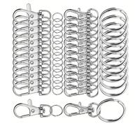 Itkcozcg 60 ganci a moschettone e anelli per gioielli fatti a mano e decorazioni per borse alla moda portachiavi personalizzabili componenti artigianali