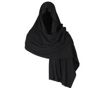 Itkcozcg Accessori di moda, Sciarpa Uomini Spalla Cowl Shemagh Tattiche Deserto Testa Collo Sciarpa Arabo Wrap 90x51 pollici Mantello Medievale, Nero , Size reference picture