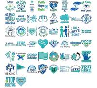 Itkcozcg Adesivi anti-bullismo, confezione da 50, decalcomanie sicure in PVC per elettronica per bambini, materiale scolastico e decorazione per aule in PVC