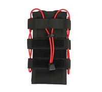 Itkcozcg Borsa portatile in nylon per bottiglia d'acqua con design a grande scomparto per l'avventura essenziale organizzazione escursionismo portabottiglie, Nero e rosso, Taglia unica