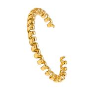 Itkcozcg Bracciale rigido aperto regolabile con design a spirale a molla in acciaio inox da donna alla moda regalo gioielli braccialetto contemporaneo, Misura unica, come descritto