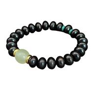 Itkcozcg Braccialetto con perline di legno antico abaco design fatto a mano unisex ornamento per donne uomini tradizionale legno, Misura unica, come descritto