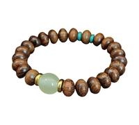 Itkcozcg Braccialetto con perline di legno antico abaco design fatto a mano unisex ornamento per donne uomini tradizionale legno, Misura unica, come descritto