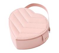 Itkcozcg Caso cosmetico amichevole del cuore del pianificatore dei gioielli di viaggio con il caso di viaggio trasportabile della sostanza immunitaria dei gioielli