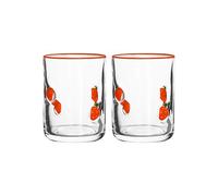 Itkcozcg Classical Lemon Art Glasswares - Coppia di bicchieri highball da 400 ml, per birra, vino, decorazione da tavolo, bicchieri vintage per succhi di frutta con design a limoni