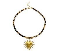 Itkcozcg Collana alla moda in acciaio inossidabile con stampa leopardata morbida corda per donne alla moda e catena unica per gli amanti dei gioielli