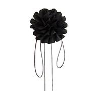 Itkcozcg Collana lunga in corda alla moda girocolli per le donne collo collare fiore rosa inverno girocollo club party Jewelr collane girocollo per donne ragazze gioielli moda matrimonio catena