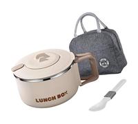 Itkcozcg Contenitore per il pranzo in acciaio inossidabile per microonde, 1200 ml, a prova di perdite, con guarnizioni in silicone, ciotola per tagliatelle per pendolari, campeggio, per adulti