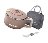 Itkcozcg Contenitore per il pranzo in acciaio inossidabile per microonde, 1200 ml, a prova di perdite, con guarnizioni in silicone, ciotola per tagliatelle per pendolari, campeggio, per adulti