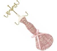 Itkcozcg Elegante Tessuto Metallo Gioielli Display Stand Supporto Forma Umana per Orecchini Anelli Amuleti Stabile Stoccaggio Casa Boutique Uso Organizzatori di Gioielli Compatti