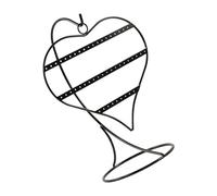 Itkcozcg Espositore multifunzionale per orecchini in ferro 50 fori organizer per gioielli a cuore piccola soluzione di archiviazione per orecchini ciondolo supporto per orecchini a parete Display