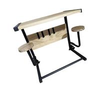 Itkcozcg Facile Montaggio Caschi In Legno Rack di Stoccaggio per Accessori Moto Casa Garage Display Stand con Gancio Antiscivolo Caschi Moto Vetrina, Misura unica, come descritto