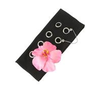 Itkcozcg Fasce per capelli in metallo con borchie in stile punk con fiori in morbido tessuto, per concerti e feste, accessorio per capelli punk
