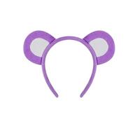 Itkcozcg Fascia per capelli con orecchie da orso, con fiocco, stile cartone animato, alla moda, in morbido tessuto, accessorio per capelli per donne e bambini