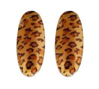 Itkcozcg Fermaglio per capelli ovale con stampa leopardata, per donne e ragazze, presa sicura, pratico accessorio per capelli in metallo per feste quotidiane