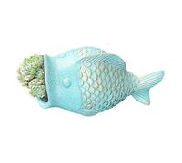 Itkcozcg Fioriera creativa a forma di pesce da parete, facile da pulire, modello in miniatura, per piante da tavolo per individui impegnati, decorazione da appendere in resina decorativa