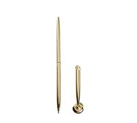 Itkcozcg Forniture per ufficio, penna a sfera, penna a sfera in metallo retrò attaccata base stand scrivania ufficio bancone matrimonio segno penne set, Oro, 16.3cm, Forniture per ufficio