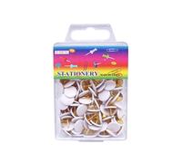 Itkcozcg Forniture per ufficio, puntine per pollice colorate, 100 pezzi, puntine decorative per mappe di marcatura in sughero, bianco, 10*9*0.9MM, Forniture per ufficio