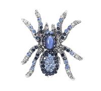 Itkcozcg Gioielli alla moda, elegante spilla alla moda accessorio alla moda ragni spilla progettata con strass delicato collare pin gioielli, Blu#, Taglia unica