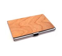 Itkcozcg Gioielli alla moda, fatti a mano in legno naturale porta biglietti da visita tascabile, carta di credito per custodia, Size reference picture#, legno massiccio